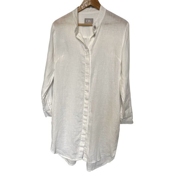 100% Linen White Dress from Canadian Company Linen Way Sz S - Picture 1 of 12